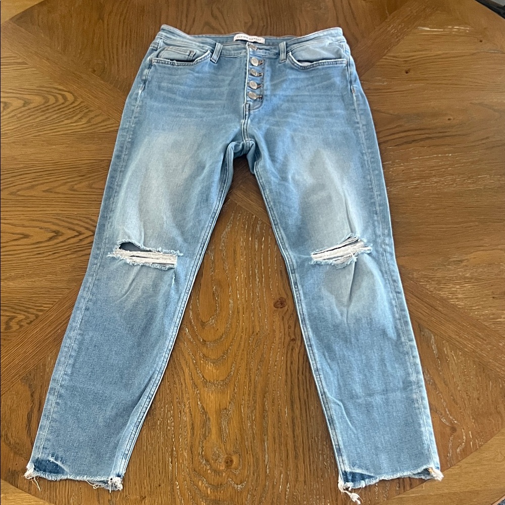 Flying Monkey Blue Distressed Skinny Jeans